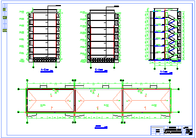 【7层】住宅楼全套cad设计图 （4133平,含计算书,建筑图,结构图）-图一