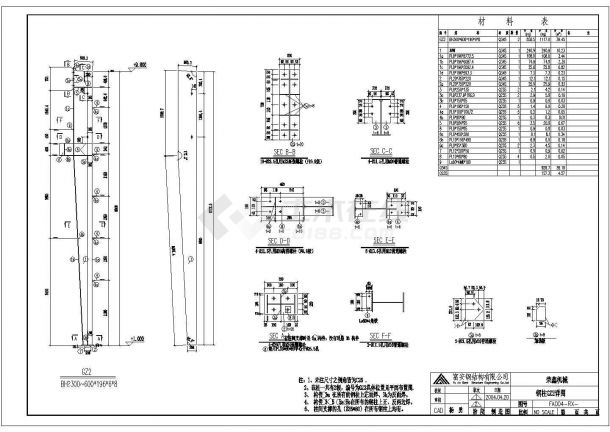 某机械公司跨度18米单层单山双跨门式刚架厂房设计cad全套结构施工图（含设计说明）-图一