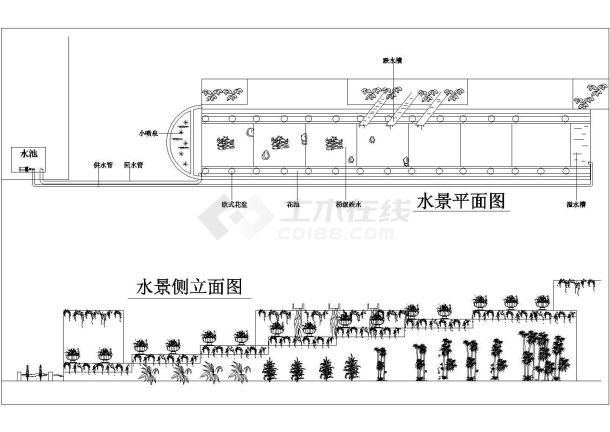 某地区水景墙施工参考图-图一