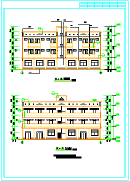 多层宿舍楼建筑cad施工设计图-图二