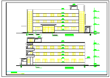 南方多层宿舍楼建筑设计cad施工图