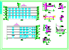 某地多层宿舍楼建筑设计cad全套施工图_图1