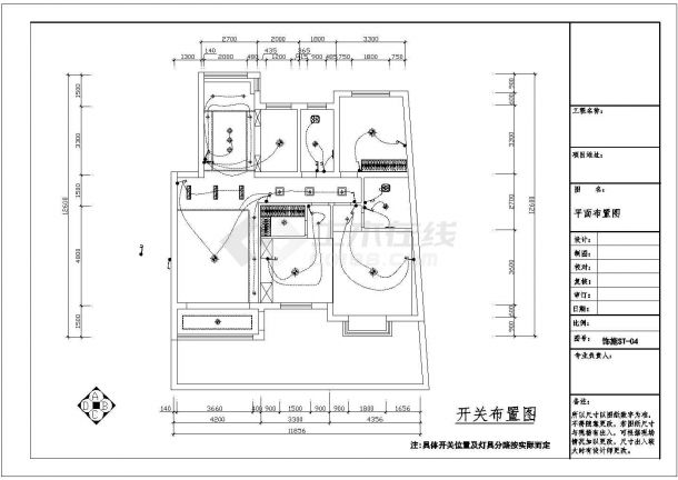 某小区套房装饰施工图-图一