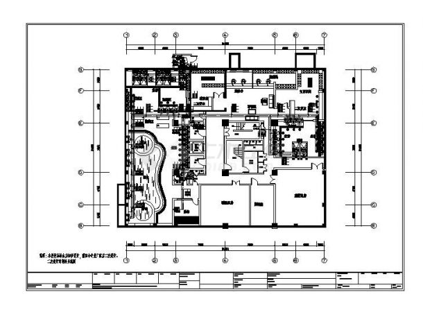 某酒店排水CAD平面设计图-图二