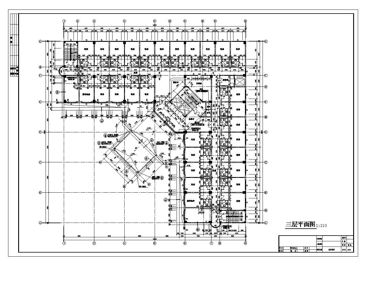 某高层酒店建筑平面图