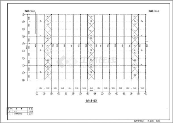 某公司新建钢结构厂房设计cad全套结构施工图（含建筑设计，含设计说明）-图一