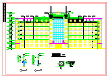 某六层医院建筑施工设计CAD图-图一