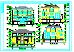 某三层独栋别墅建筑施工设计CAD图-图二