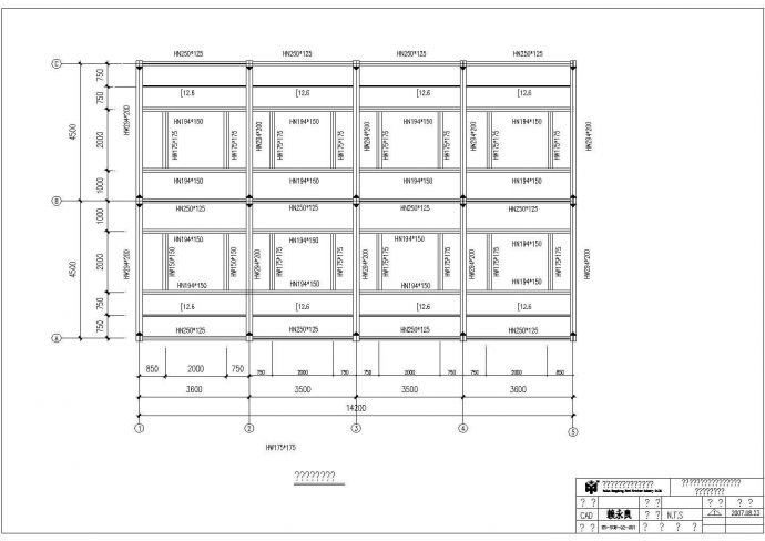 某三层轻钢结构办公楼设计cad全套结构施工图纸_图1