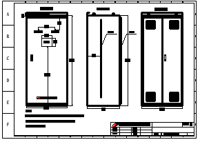 PLC控制柜柜体结构及布置控制原理cad设计图-图二