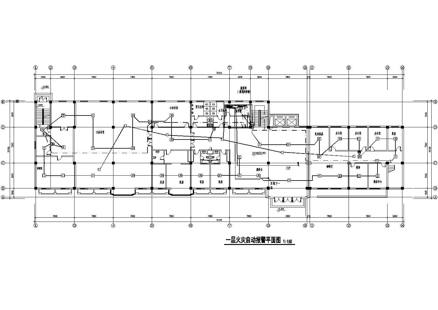 【安庆】某新型疗养院全套电气消防施工设计cad图