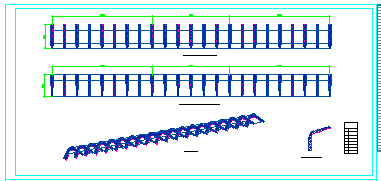完整钢管桁架cad施工详图及节点图-图一