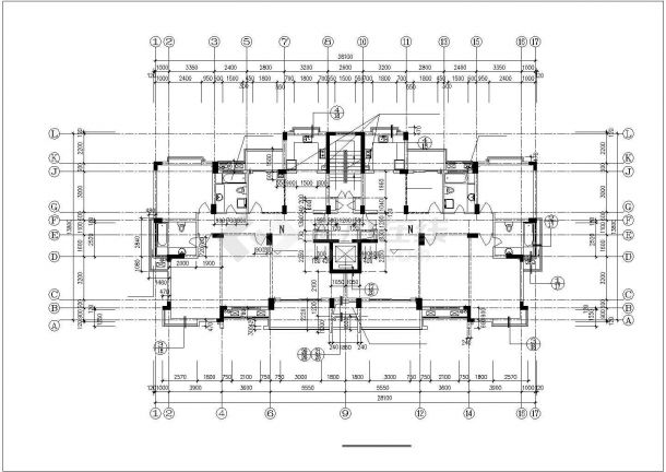 深圳市某居住区11+1层框架结构高层公寓住宅楼全套建筑设计CAD图纸-图一
