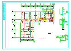 某中学三层教学楼框架结构cad施工方案图纸