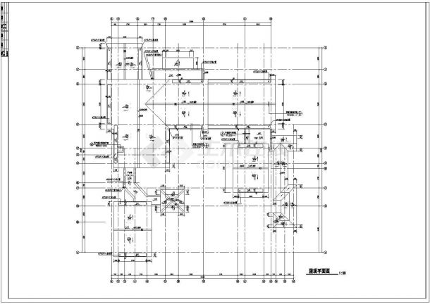 扬中市装修设计某二层仿古别墅建筑结构施工图【含施工图】-图一