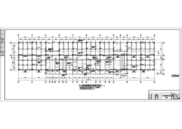 临海城市某办公大厦cad结构施工工程图纸【含效果图】-图一