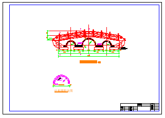 某园林三孔拱桥建筑cad设计施工图_图1