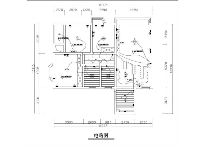 某户型电路参考CAD详图_图1