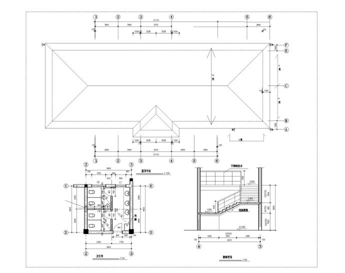 瓦屋CAD平面设计图_图1