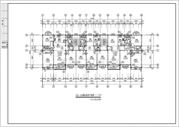 江苏省苏州市昊天建筑装修设计六层住宅小建筑详细施工图纸-图一