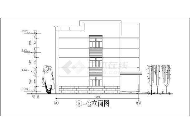 天长市装修设计某3层办公楼详细CAD设计方案图纸-图一