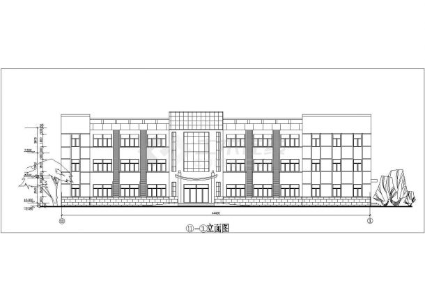 天长市装修设计某3层办公楼详细CAD设计方案图纸-图二