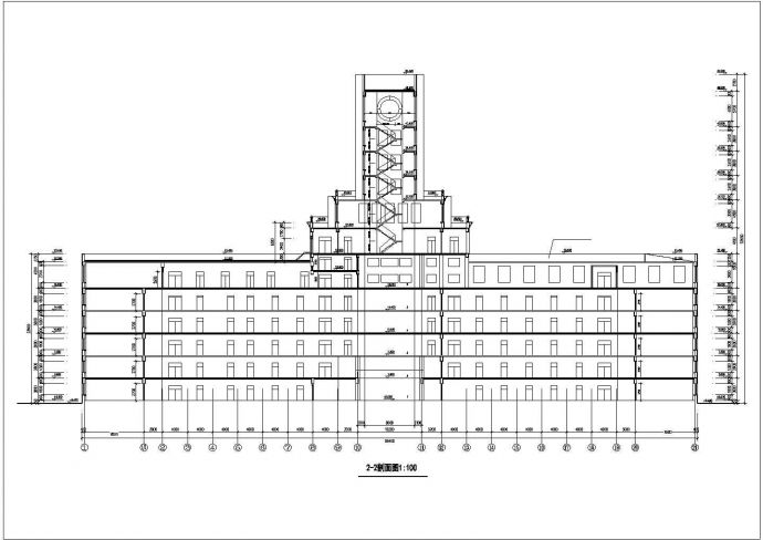 芜湖市某高等院校1.3万平米6层框架结构教学楼全套建筑设计CAD图纸_图1