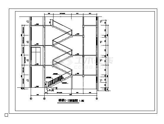 某农村学校大楼建筑平面图-图一