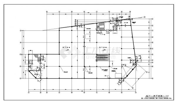 某大厦建筑CAD平面设计图-图二