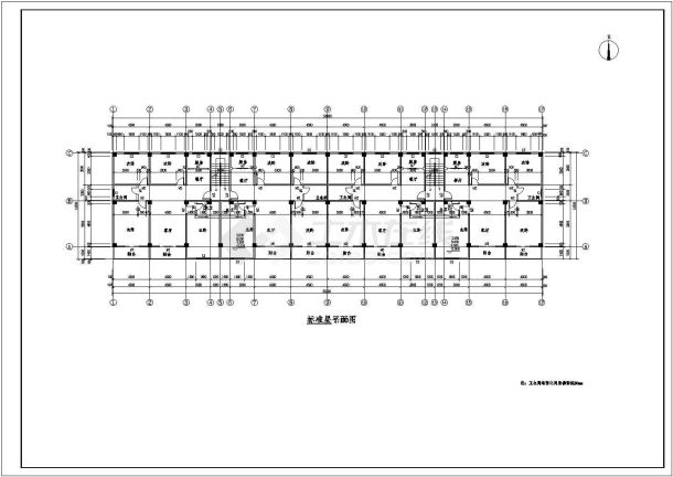 滁州市某小区4100平米5层砖混住宅楼建筑设计CAD图纸（含半地下室）-图二