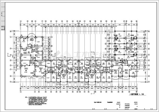 池州市新建造某某多层住宅建筑内装修设计CAD图纸-图一