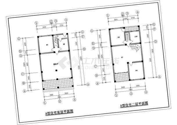 某城镇居民点CAD建筑设计完整规划（含单体）-图二
