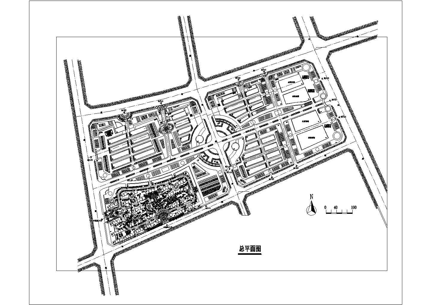某商贸城CAD设计全套完整施工总图