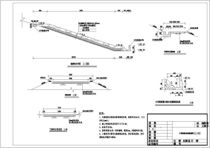 某水库大坝除险加固工程设计cad全套施工图（ 含设计说明）_图1