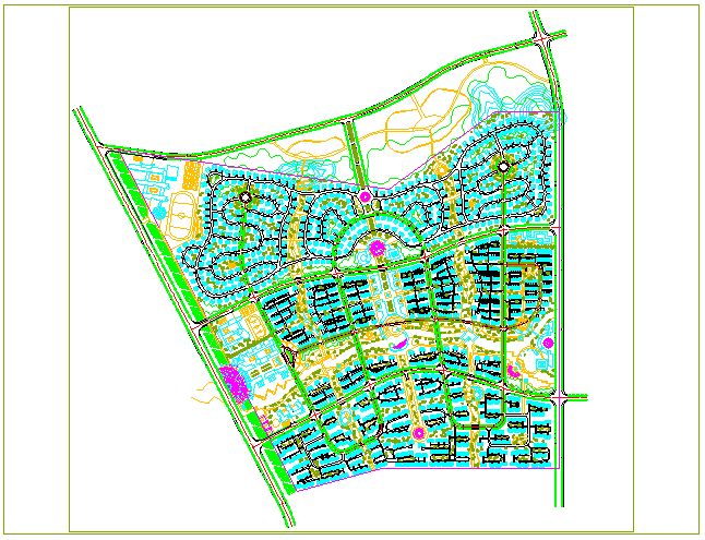 某花园小区CAD全套完整设计规划图_图1