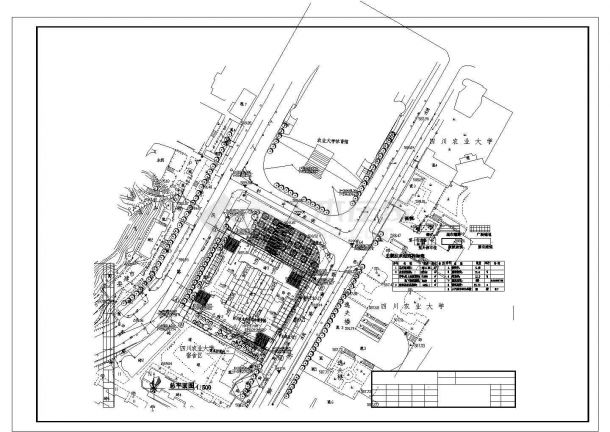 某学校CAD全套设计完整构造规划图-图一