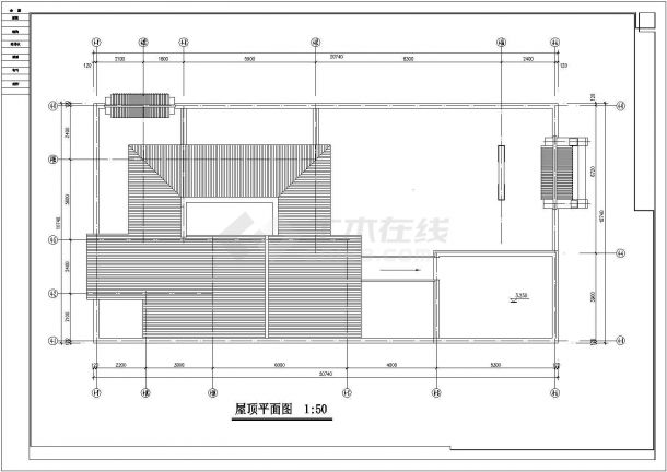 舟山市某度假村2层砖混结构四合院式民宿住宅楼建筑设计CAD图纸-图二