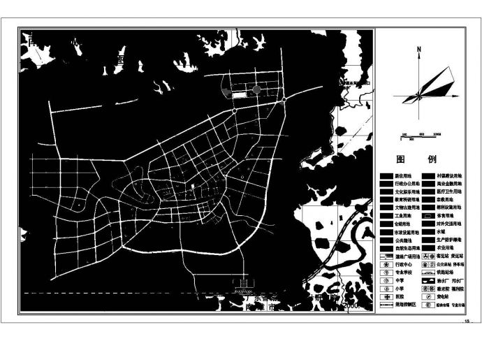 某地区城市规划平面图_图1