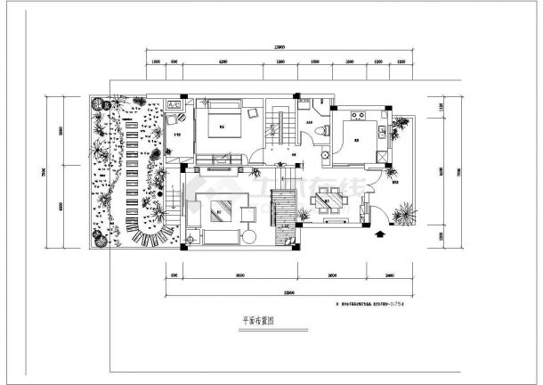 某花园别墅局部CAD装修室内设计施工图-图二