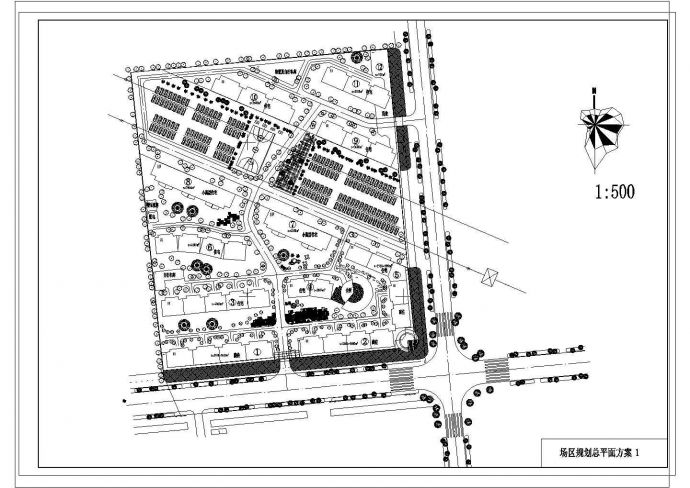 某泰盈花园小区CAD完整设计规划方案_图1