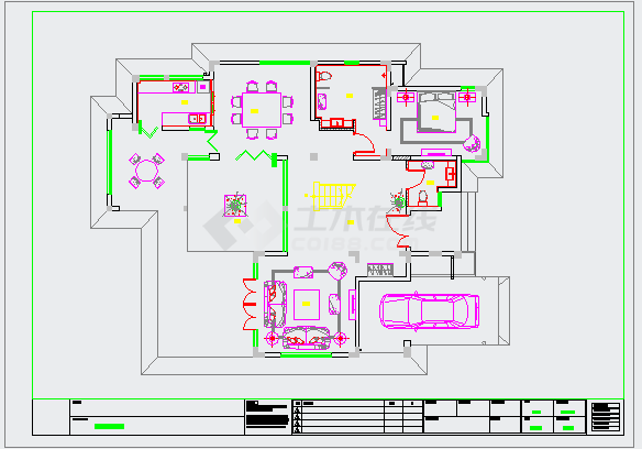 某海南名师摩洛哥风格双层别墅装修图CAD平面图纸-图一