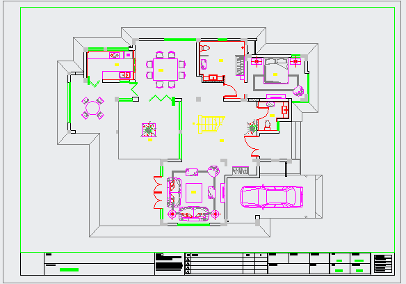 某海南名师摩洛哥风格双层别墅装修图CAD平面图纸_图1