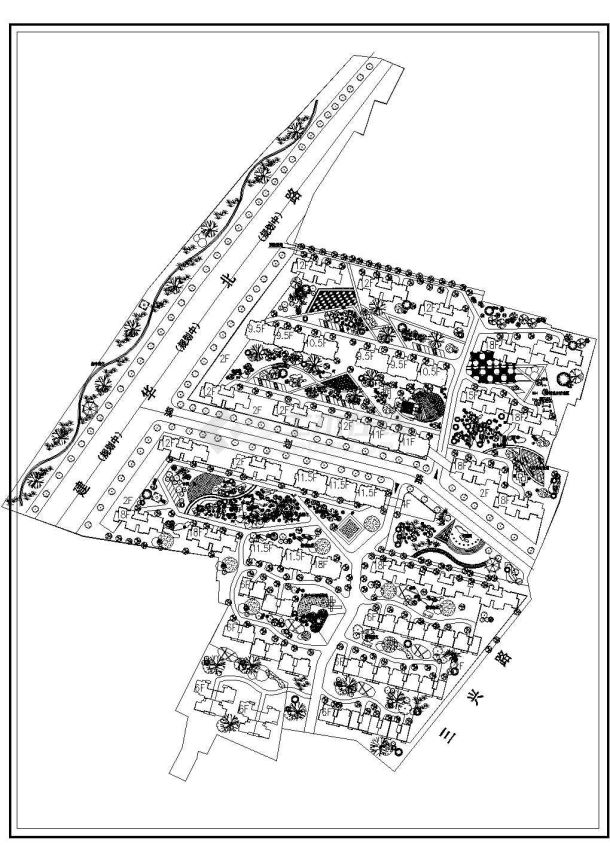 某城市印象小区CAD完整构造设计规划方案-图一