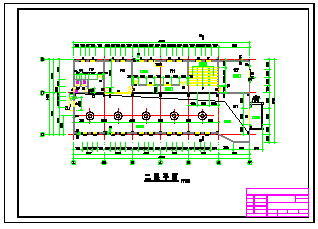 长33.9米 宽16米 2层泵站主厂房土建施工cad设计图纸-图一