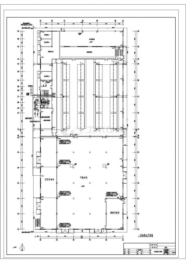 某厂房给排水和消防CAD设计完整详细全套图-图二
