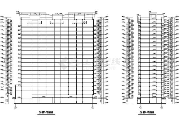 太仓市某小区18+1层框架结构住宅楼全套建筑设计CAD图纸（含车库层）-图二