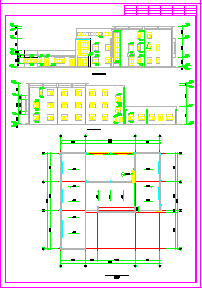 长46.3米 宽32.7米 3层1037.56平米厂房建筑cad施工图纸-图一