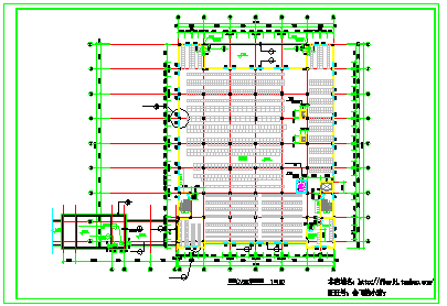 长64.68米 宽59.6米 3层厂房建筑施工cad图纸-图一