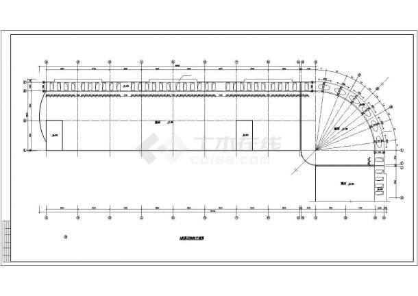 西安市某工业区1.2万平米5层框架结构职工宿舍楼全套建筑设计CAD图纸-图一