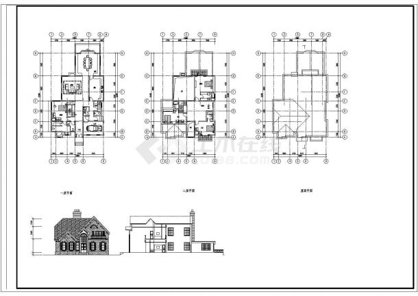 某四季华苑小区别墅CAD完整设计方案-图一
